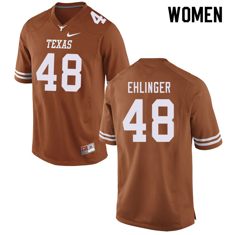 Women #48 Jake Ehlinger Texas Longhorns College Football Jerseys Sale-Orange